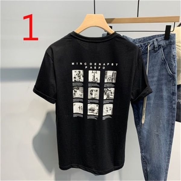 

summer men's ice silk half-sleeved striped t-shirt tight korean round neck 210420, White;black