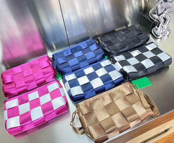 

knitting shoulder cross body lady bags luxury designer handbags women letter sequined fashion contrast crochet zipper wallets flaps totes so