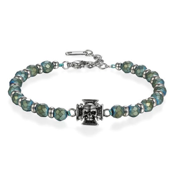 

charm bracelets boniskiss stainless steel for women and men lovers' bangle adjustable bijoux beaded bracelet punk man jewelry, Golden;silver