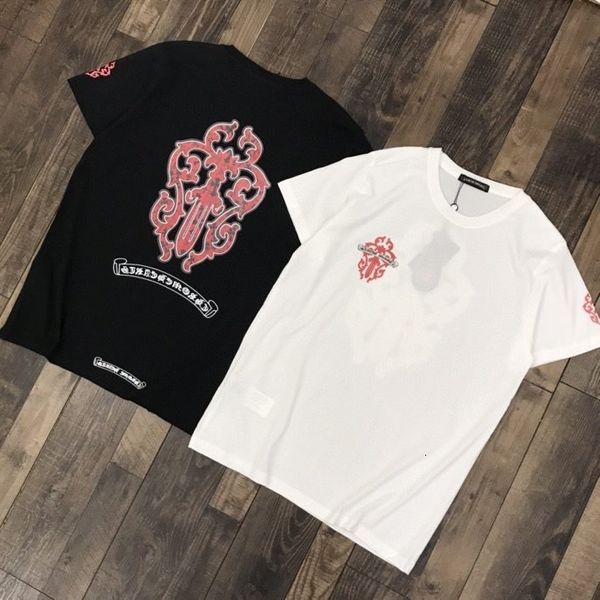 

summer ch cro short sleeve men's cross sanskrit t t-shirt, White;black