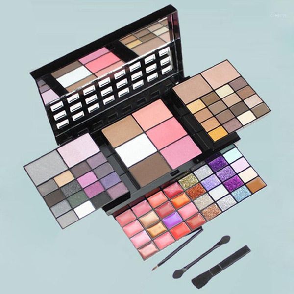 

color eyeshadow palette set makeup matte eye shadow concealer lip gloss blush with brush mirror1
