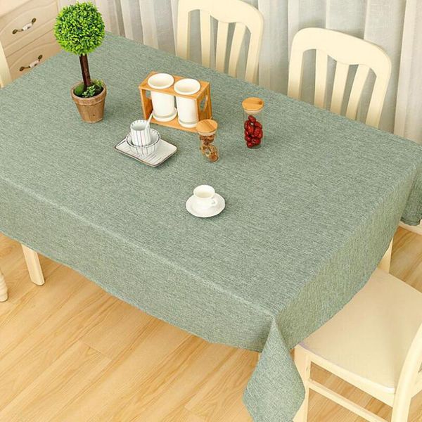 

table cloth solid decorative linen tablecloth waterproof cover oilproof thick wedding dining household tea