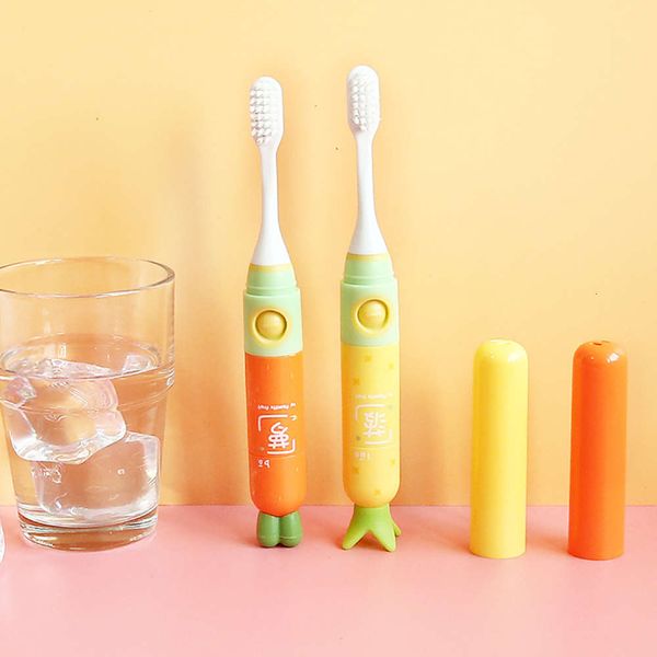 

children creative electric toothbrush portable mini ultrasonic couple children cartoon travel set