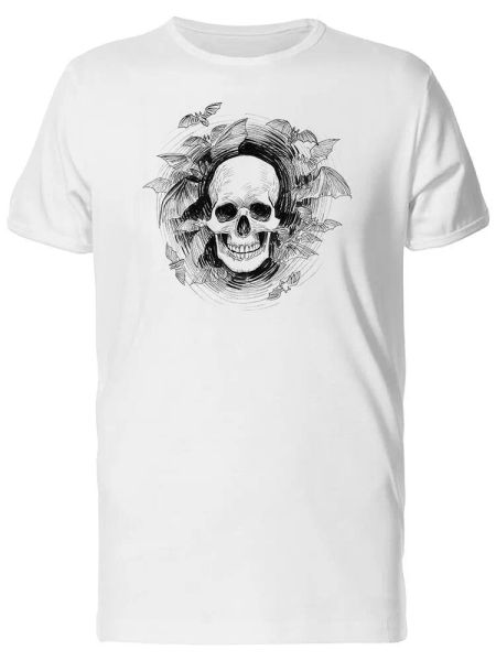 

Human Skull And Bats Sketch Men's Tee -Image by Shutterstock, White;black