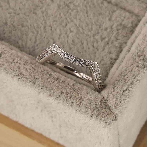 

korean creative women's s925 silver lady's personalized simple design ring