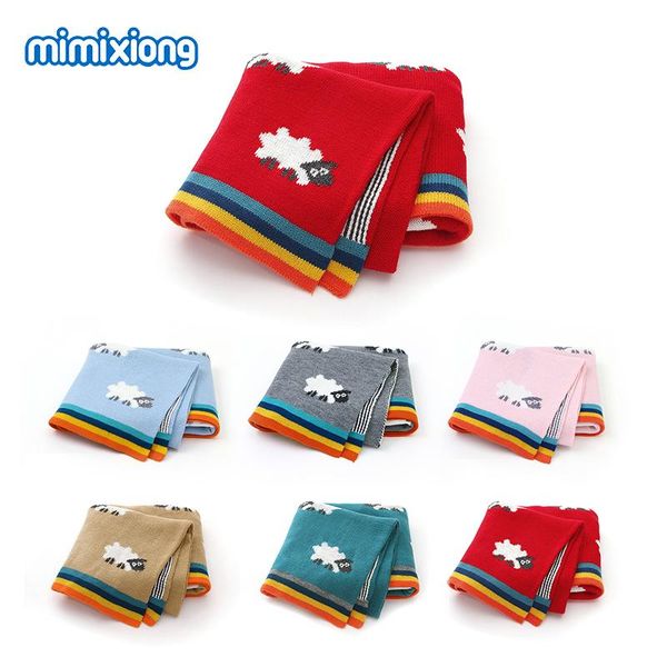 

baby blankets born swaddle wrap soft toddler kids stroller sofa crib quilts 95*75cm infant bebes knitted bed sleeping covers & swaddling
