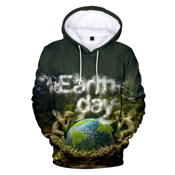 

women's hoodies & sweatshirts earth day 3d men/women spring/autumn/winter / arrivals men's clothing men clothes hoody fashion casu, Black
