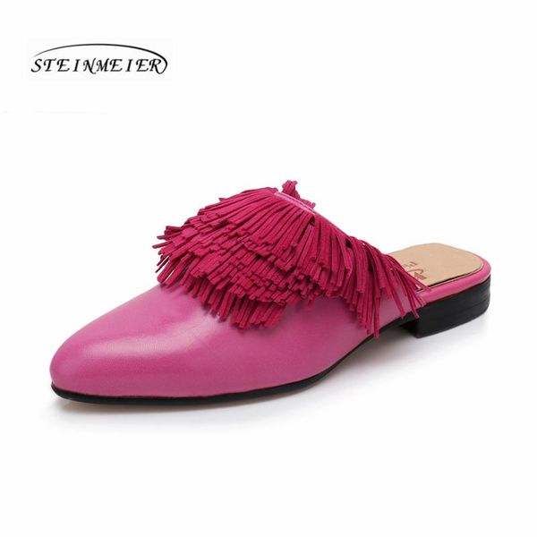 

slippers women sandals oxford shoes woman genuine leather flat gladiator oxfords summer for women's 2021, Black