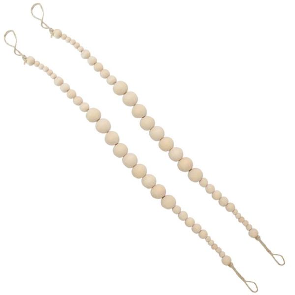 

curtain & drapes 2pcs wooden bead tieback natural multi-functional