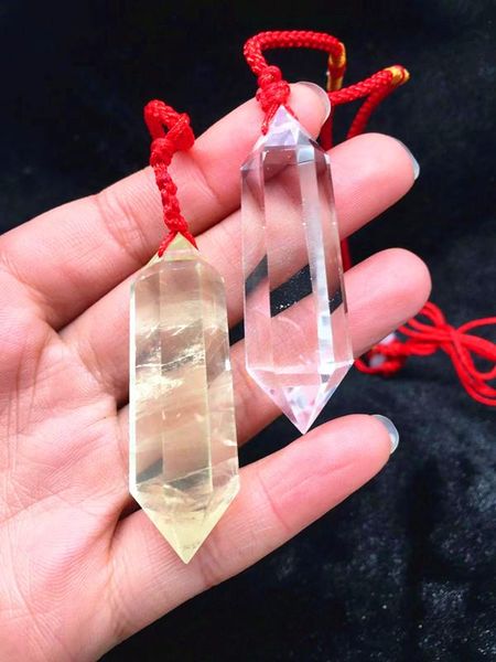 

natural quartz crystal pillar pendant point chakra decorative objects & figurines