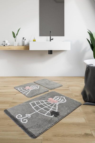

bath mats dress gray 3-set mat 8694545034439