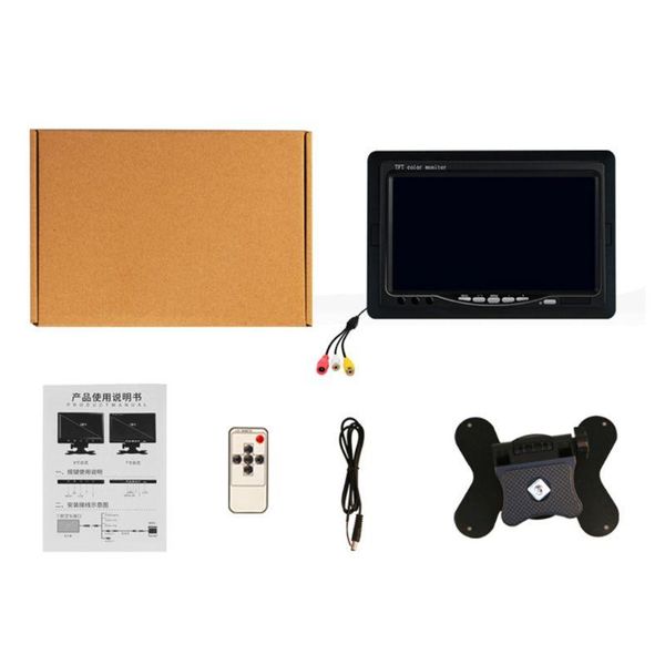 

car rear view cameras& parking sensors 2021 7\" tft lcd digital monitor color screen backup reverse camera dvd