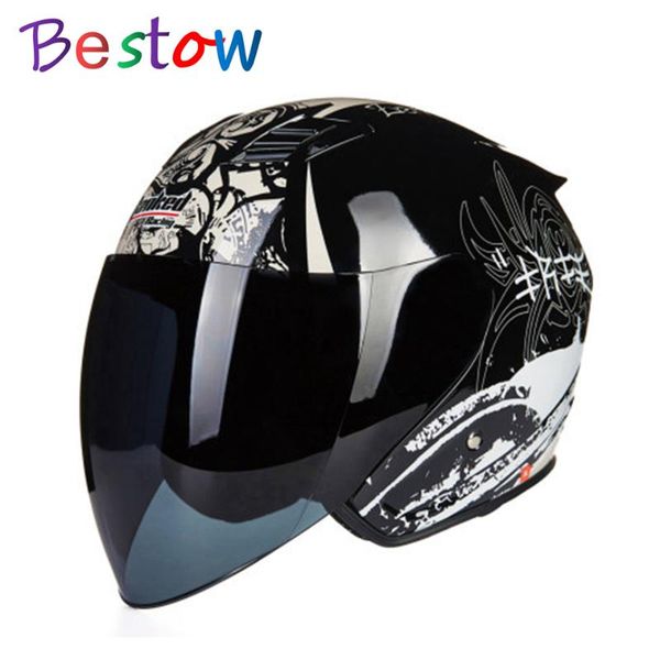 

motorcycle helmets universal men/women electric-scooter helmet anti-fog half covered tanked racing t536 four seasons