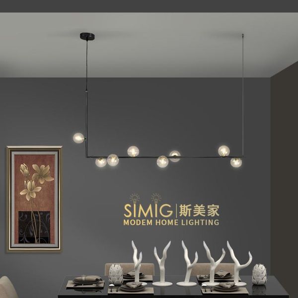 

pendant lamps 2021 modern simple lights dining room coffee glass ball chandelier