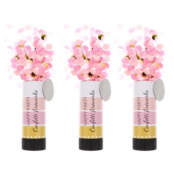 

party decoration 3pcs 11cm confetti cannons hand-held tubes supplies