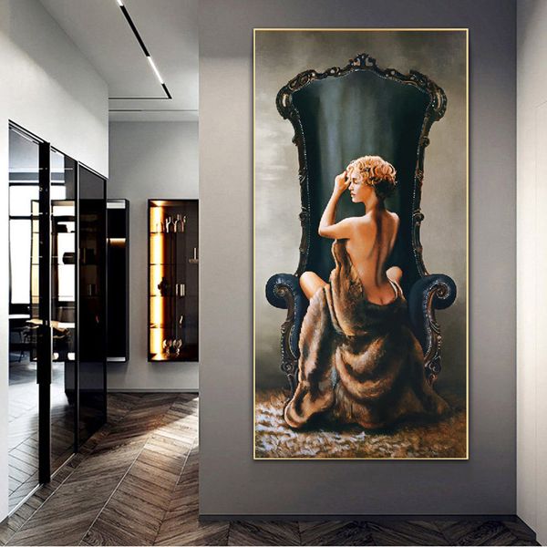 

vintage oil painting print woman poster wall art canvas painting portrait picture for girls bedroom and living room decor