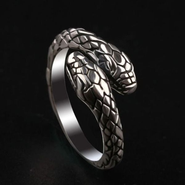 

new snake shaped opening adjustable men's little tail women's old trendsetter's index finger ring jewelry, Golden;silver