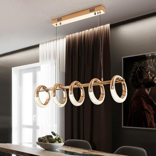 

pendant lamps simple and light luxury restaurant bar long chandelier post modern creative personality