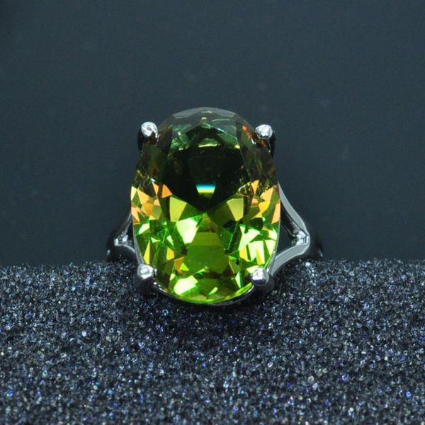 

cluster rings diaspore zultanite gemstone solid ring for women 925 sterling silver created color change engagement gift fine jewelry box, Golden;silver