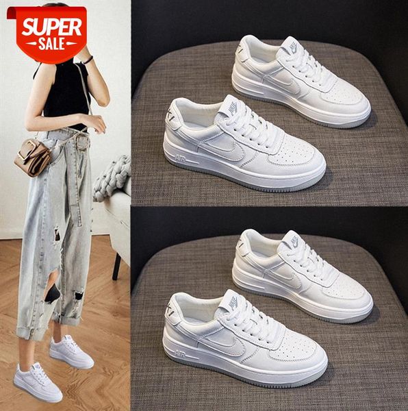 

women's thick-soled white shoes casual low-flat-heeled korean #sg3e, Black