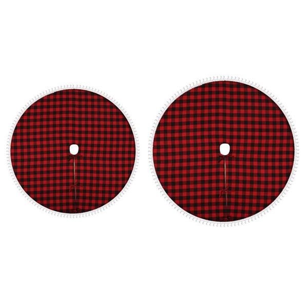 

christmas decorations 90/122cm tree skirt lattice side apron bottom decoration foot carpet mat