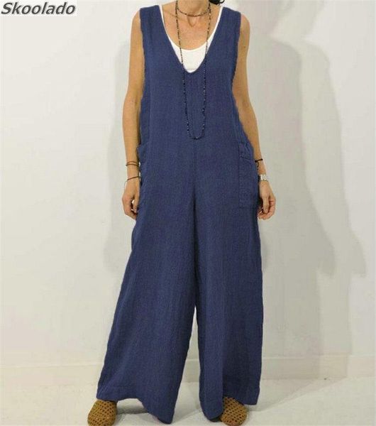 

women's jumpsuits & rompers cotton linen jumpsuit fashion women boho playsuit lady summer beach casual clothes s-3xl, Black;white