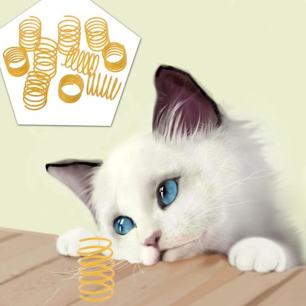 

cat toys 10pcs pet colorful springs kitten for pets (random color)