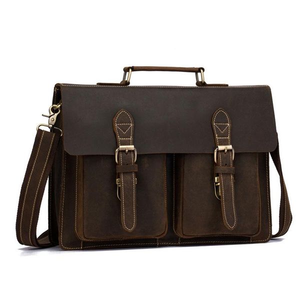 

briefcases men's leather briefcase, antique messenger business case