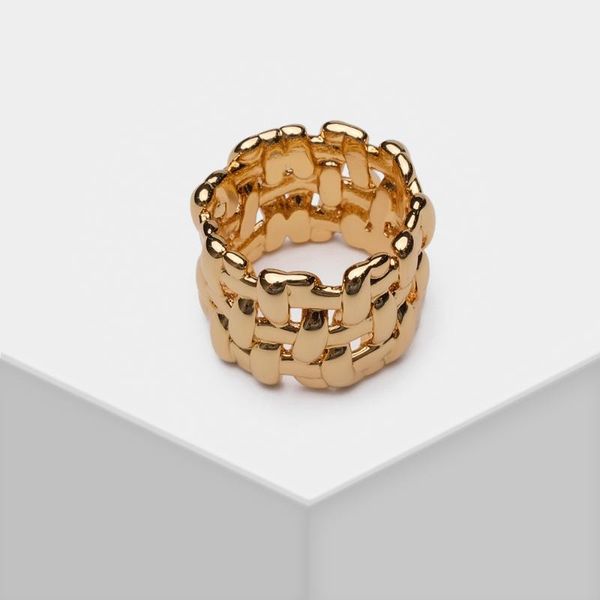

amorita boutique the fence shape exaggerates ring cluster rings, Golden;silver