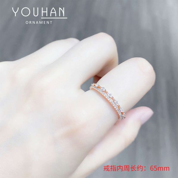 

2020 new women's luxury zircon ring with diamond gift ring jewelry, Black