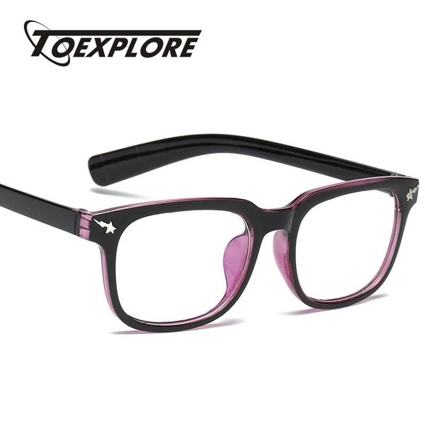 

eyewear frame men women classic square vintage retro optical frames brand designer anti blue light ray for computer fashion sunglasses, Black