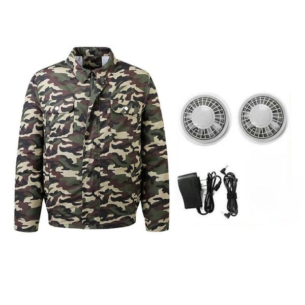 

men's jackets men fishing clothes long sleeve summer air conditioning outdoor cooling smart fan overalls prevention of heatstroke coat, Black;brown