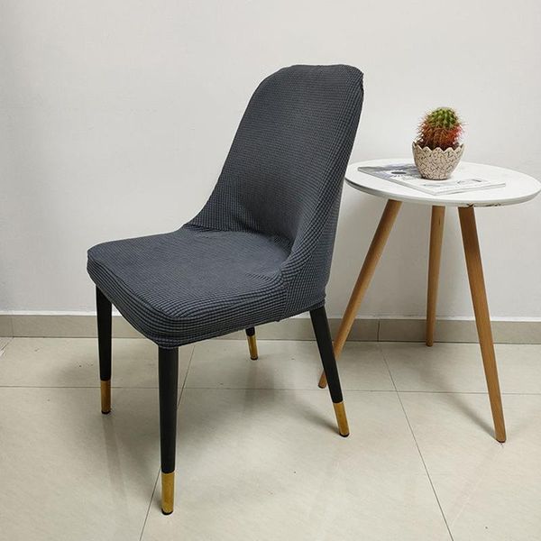 

chair covers jacquard solid color curved cover home office el decoration seat machine washable dustproof backrest