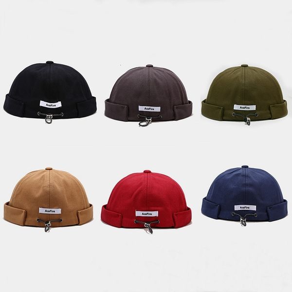 

creative new letterless drawstring landlord hat street trendy hip hop melon skin hat rogue yuppie sailor hat, Blue;gray