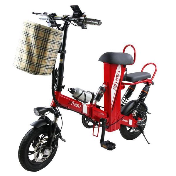 

electric bicycle 12 inch mini scooter adults two wheel 400w 25ah 100km bikes white/red/black city bike folding, Silver;blue