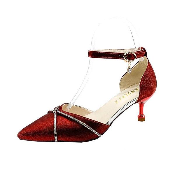 

dress shoes sequined rhinestones high heels woman pumps shiny material crystal diamond pointed party fashion women pump, Black