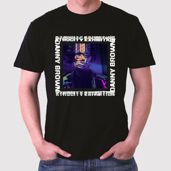 

danny brown atrocity exhibition men's black t-shirt size s to 3xl, White;black