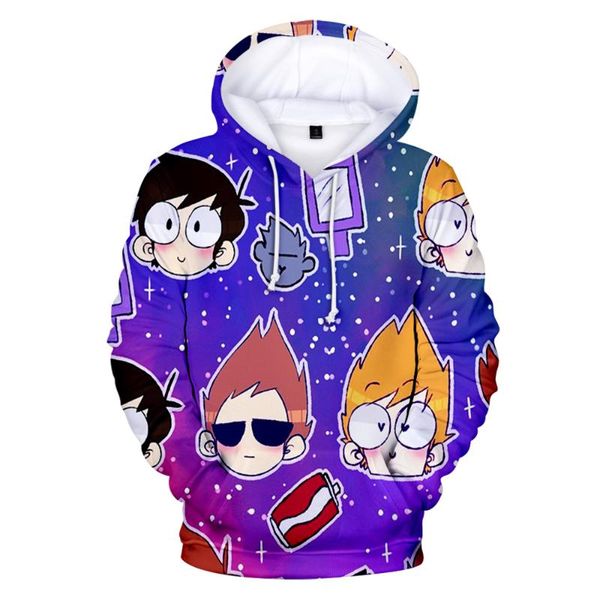 

men's hoodies & sweatshirts eddsworld 3d ed women/men fashion long sleeve hooded sweatshirt casual streetwear coats, Black