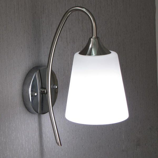 

wall lamp modern glass e27 designer classic style white sconce