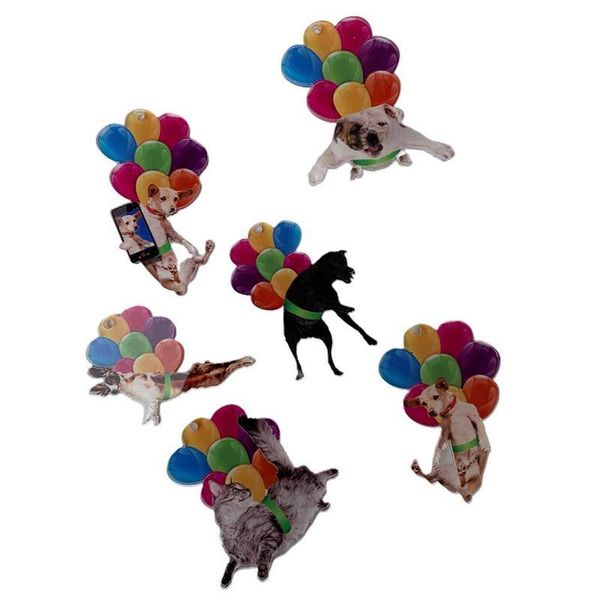 

fashion cute dog car hanging ornament with colorful balloon for rearview mirror pendant 6 model can choose interior decorations