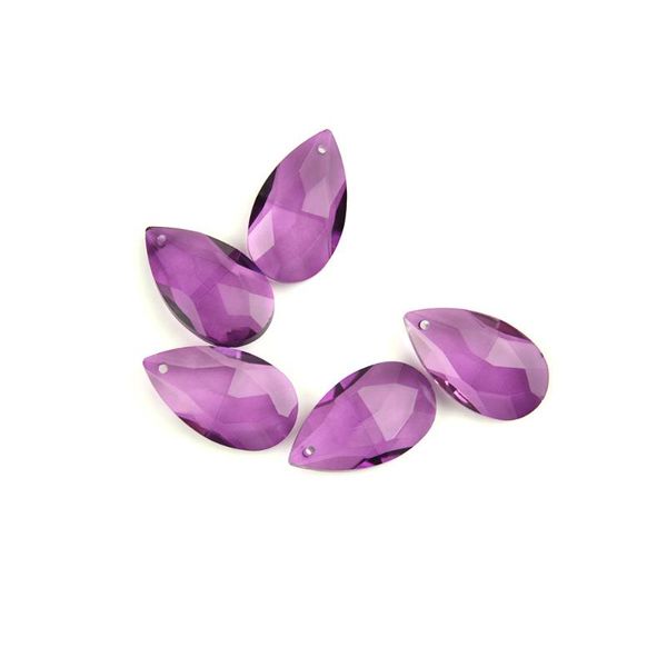 

chandelier crystal dark purple 38mm/50mm/63mm/76mm parts almond beads lighting prism pendant hanging