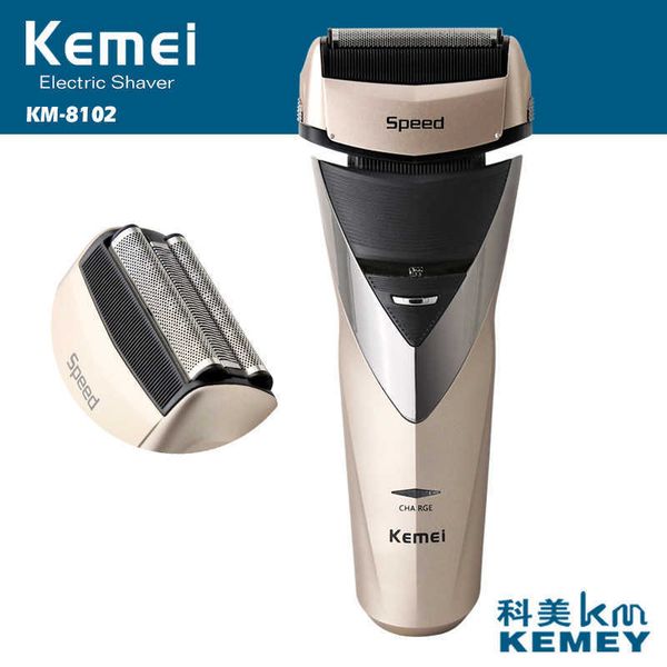 

3d rechargeable electric shaver kemei washable electric razor men shaving machine beard trimmer face care p0817