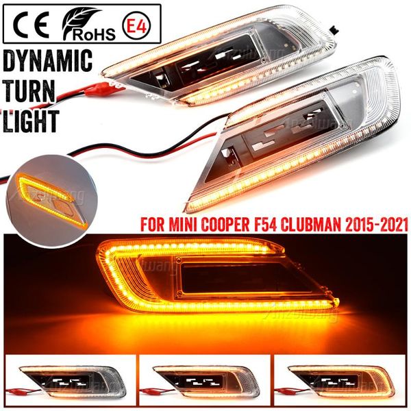 

emergency lights dynamic sequential led side fender marker indicator blinker light lamp for mini cooper f54 clubman 2021