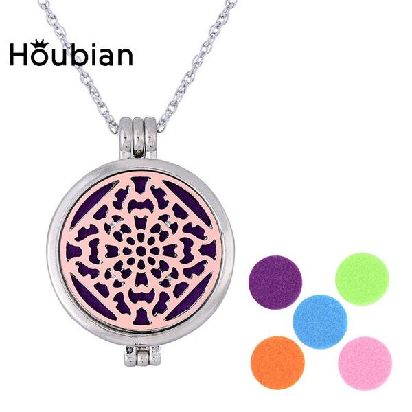 

pendant necklaces houbian fluorescent hollow heart-shaped phase box necklace novelty luminous diffuser, Silver