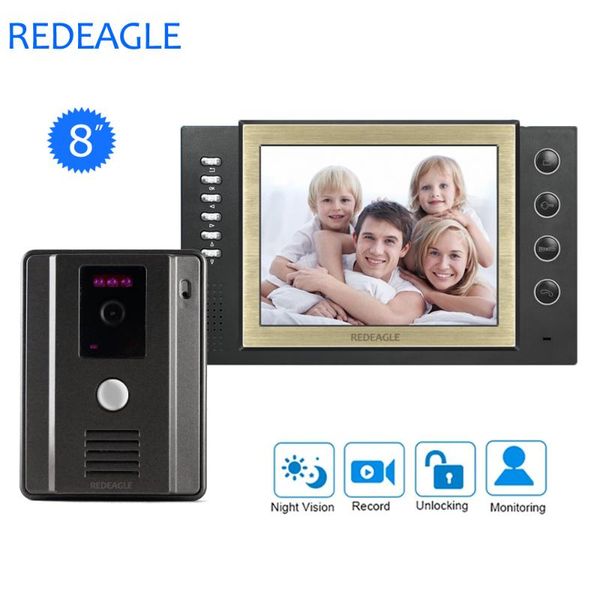 

inch record video door phone doorbell intercom system 1x recording monitor 700tvl ir night vision wide angle camera phones