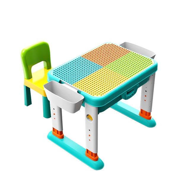 

children's learning household writing baby desk and chair set game multifunctional lifting folding children's table