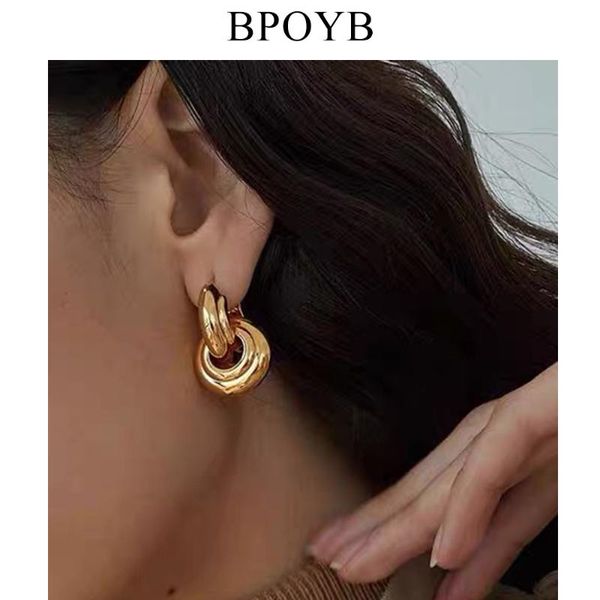 Dangle Avize BPOYB 2021 Püskül Kolye Punk Altın Renk Küpe Kızlar için Kore Tarzı Serin Saflar Noel Hediyesi Fransa Chic Bijoux