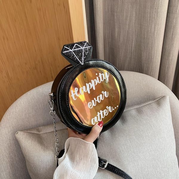 

mini shoulder bag sequins bag circular handbag ladies crossbody handbag womens lady round wallet leather purse