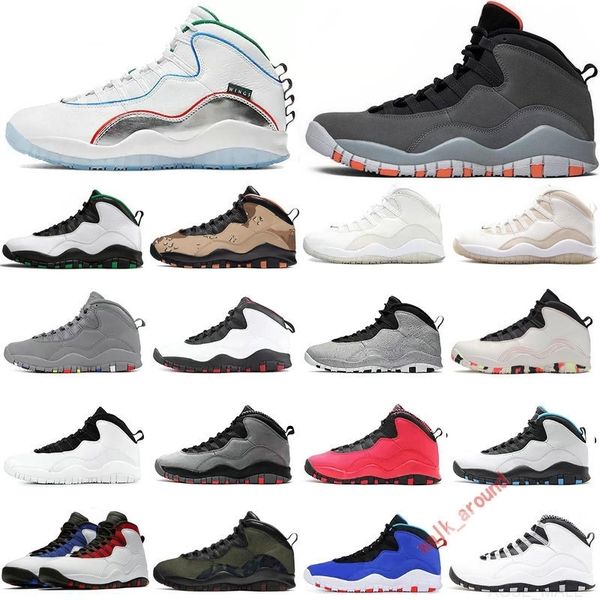 

r jumpman 10 10s mens basketball shoes tinker racer blue chicago light smoke grey drake ovo black westbrook class of men sport sneakers drop
