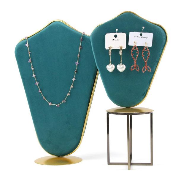 

jewelry pouches, bags creative display stand earring holder necklace pendant show mall shop model blue white green rack, Pink;blue